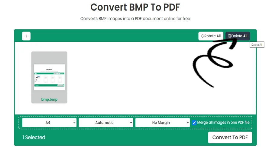 Free BMP to PDF Conversion
