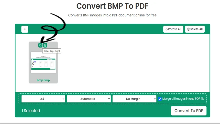 Simple BMP to PDF Tool