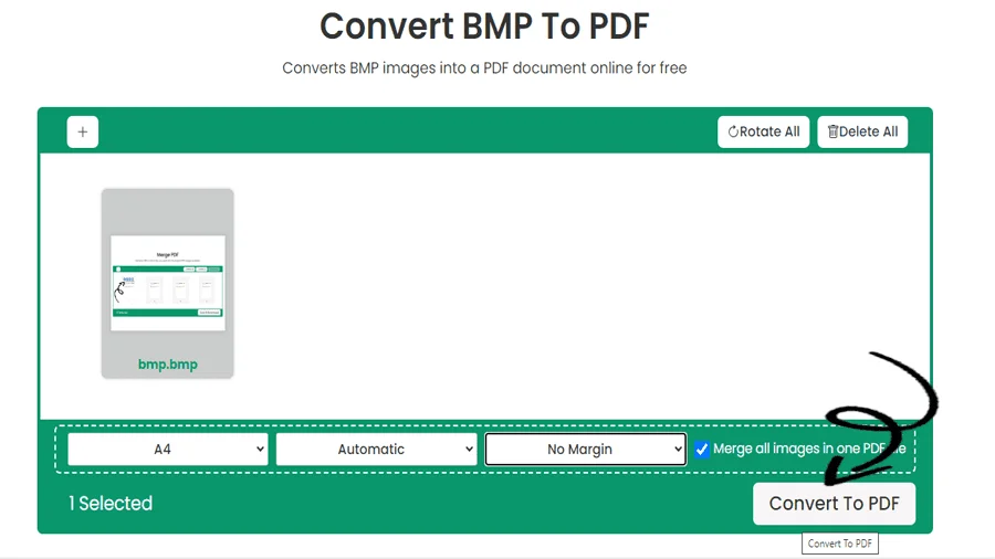 BMP to PDF Conversion Service