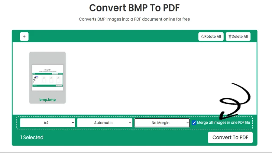 BMP to PDF Conversion Tool