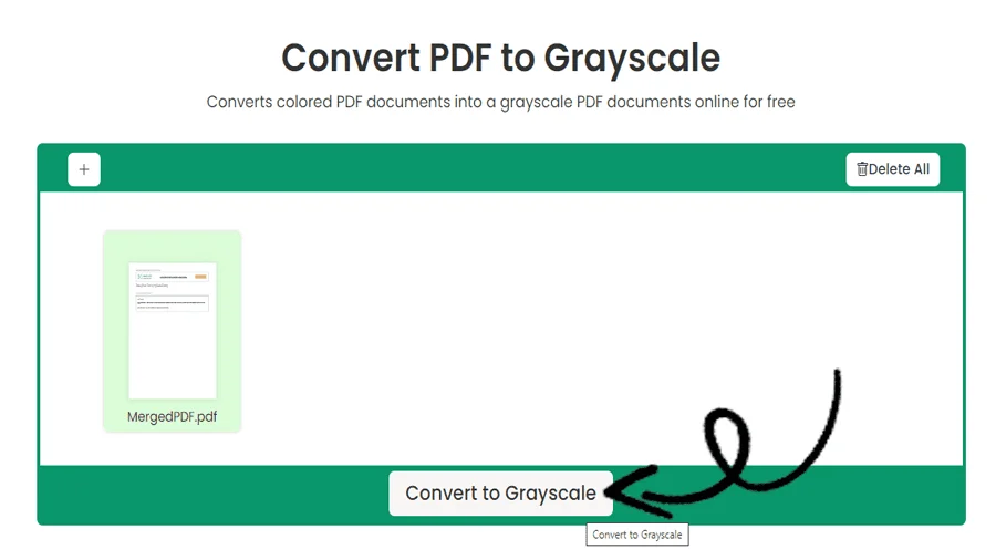 Convert Color PDF to Grayscale