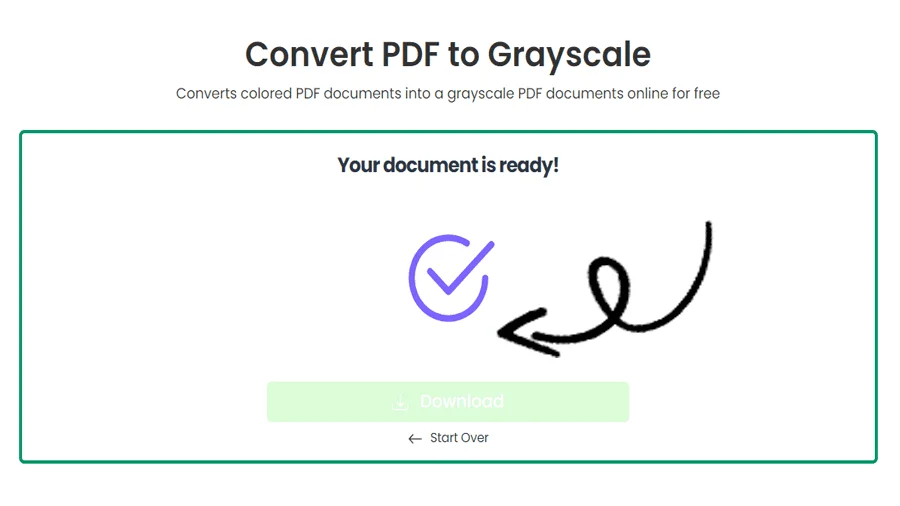 PDF to Grayscale Conversion