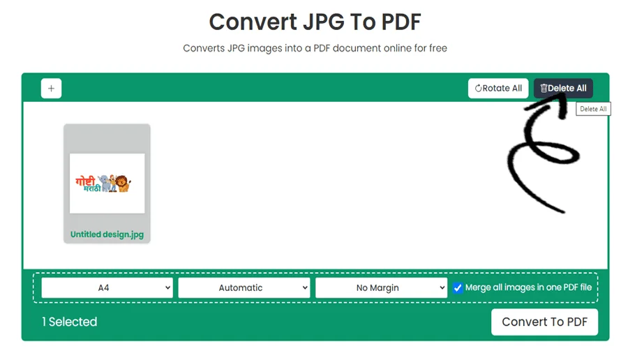 Convert JPG to PDF Online