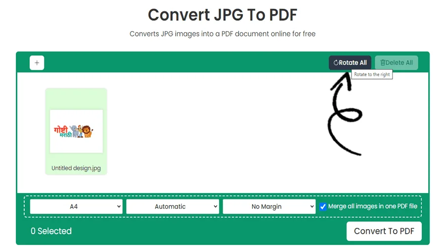 JPG to PDF Conversion Tool