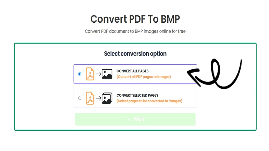 Convert PDF to BMP