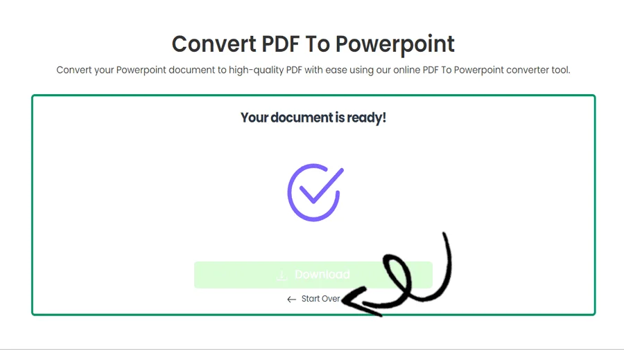 Quick PDF to PPT Conversion