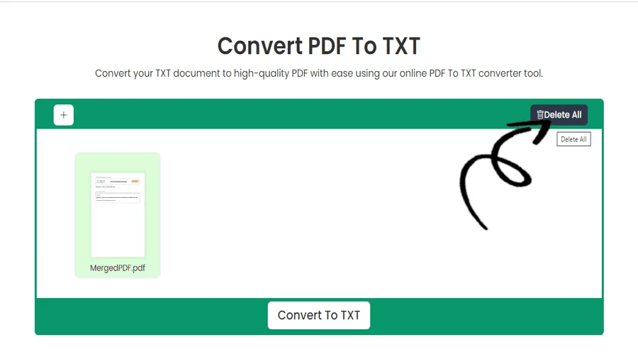 PDF to Text Conversion Tool
