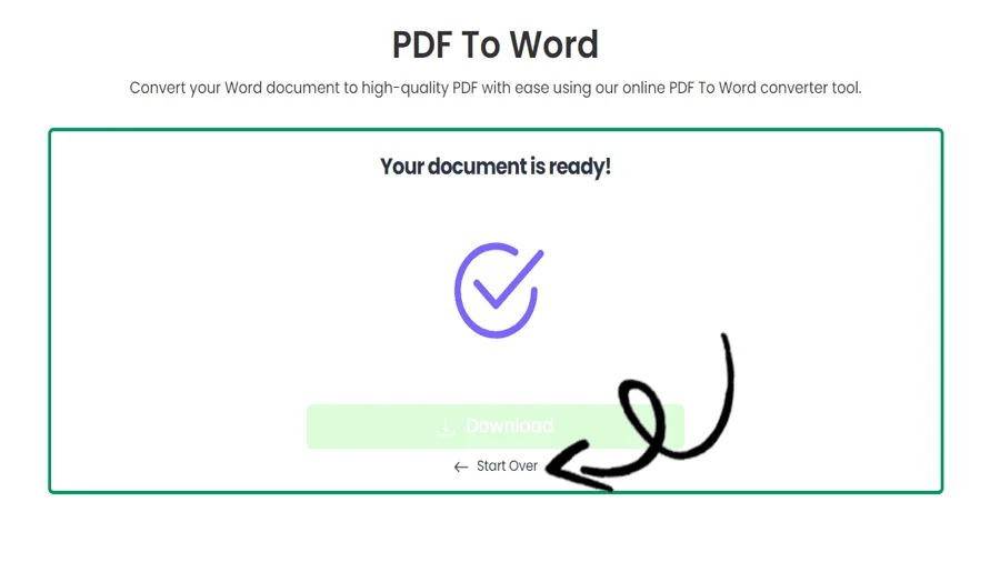 Quick PDF to Word Conversion