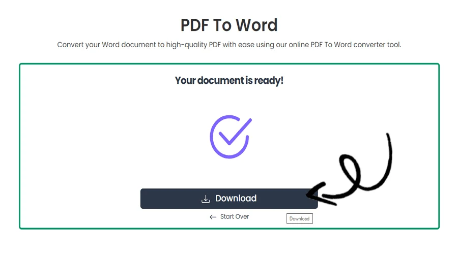 Simple PDF to Word Converter