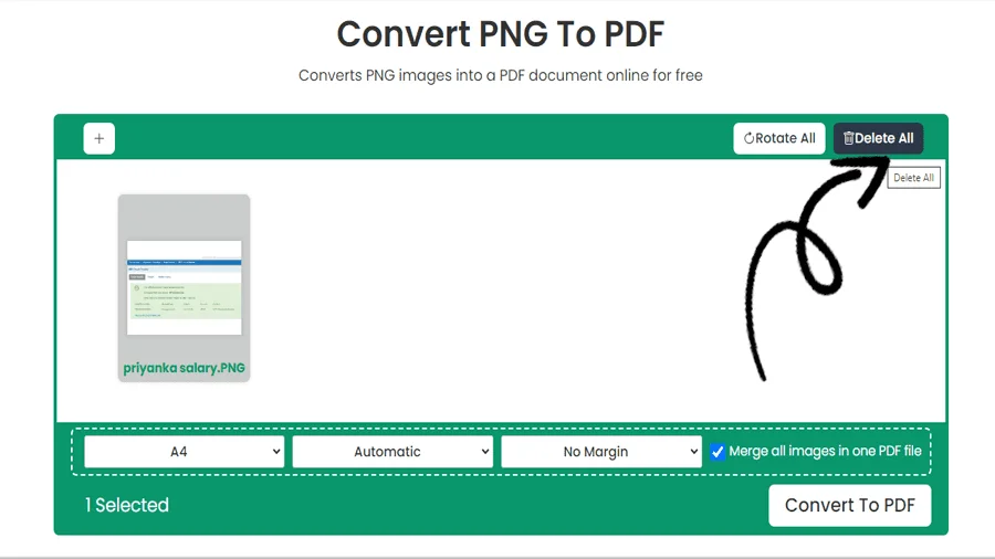 Free PNG to PDF Converter