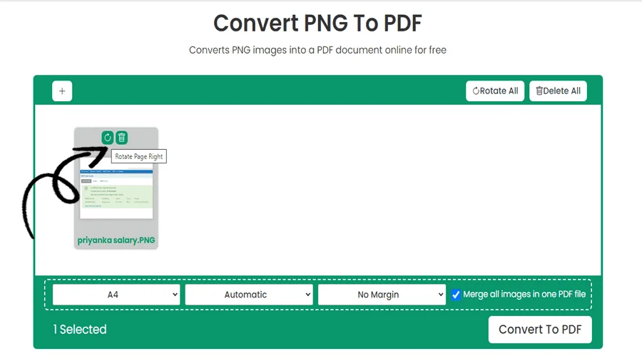 Online PNG to PDF Converter
