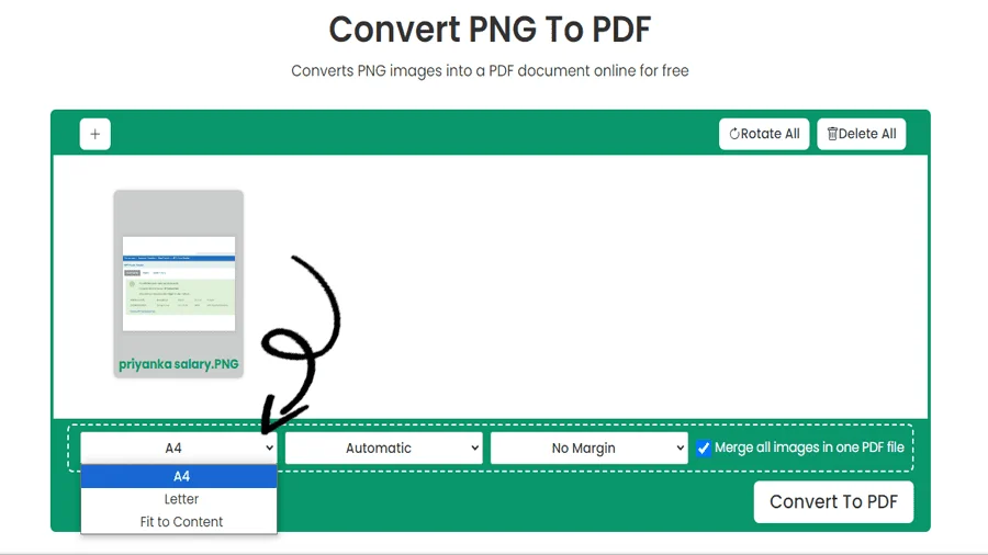 PNG to PDF Converter Online Free