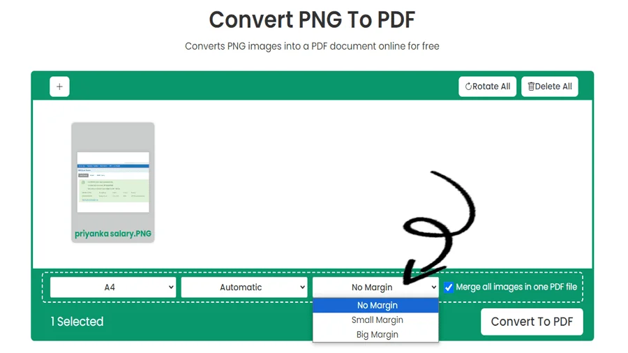 Quick PNG to PDF Conversion