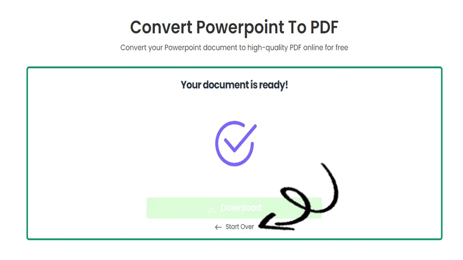 Quick PPT to PDF Conversion