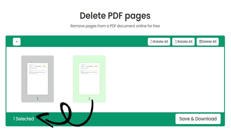 Delete PDF Pages Online