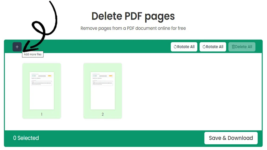 Delete Pages from PDF