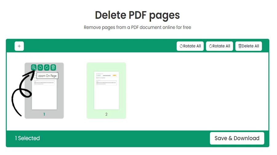 PDF Page Deletion