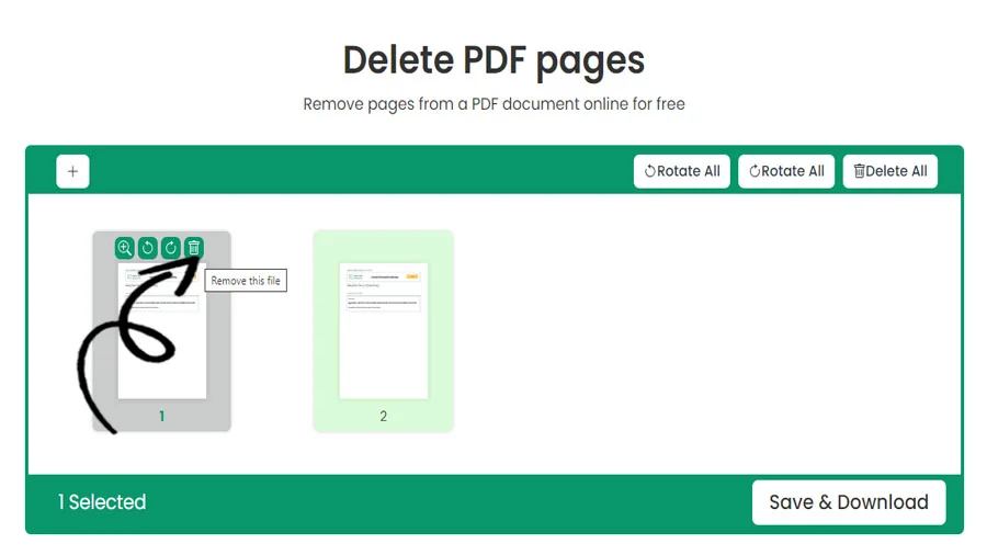 Remove PDF Pages Online