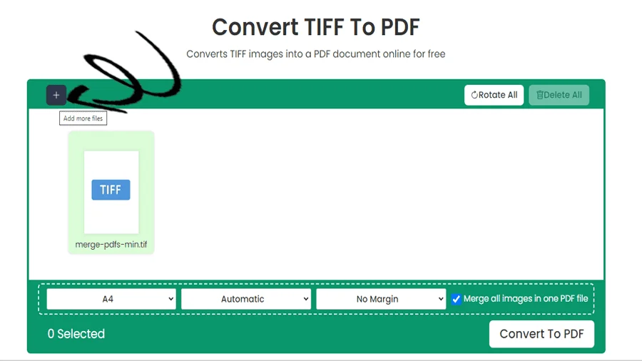 Convert TIFF to PDF