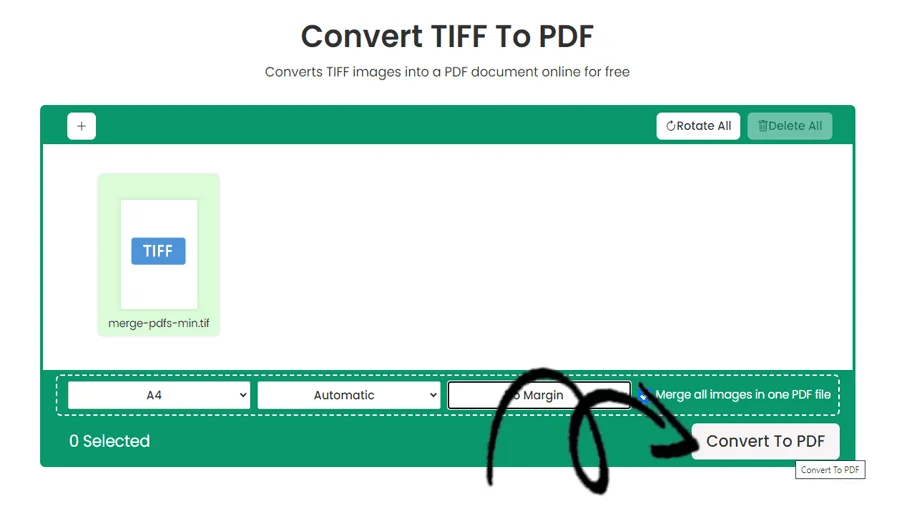 Fast TIFF to PDF Converter