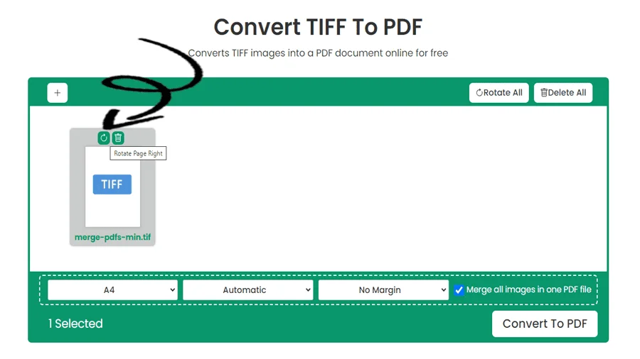 Online TIFF to PDF Converter