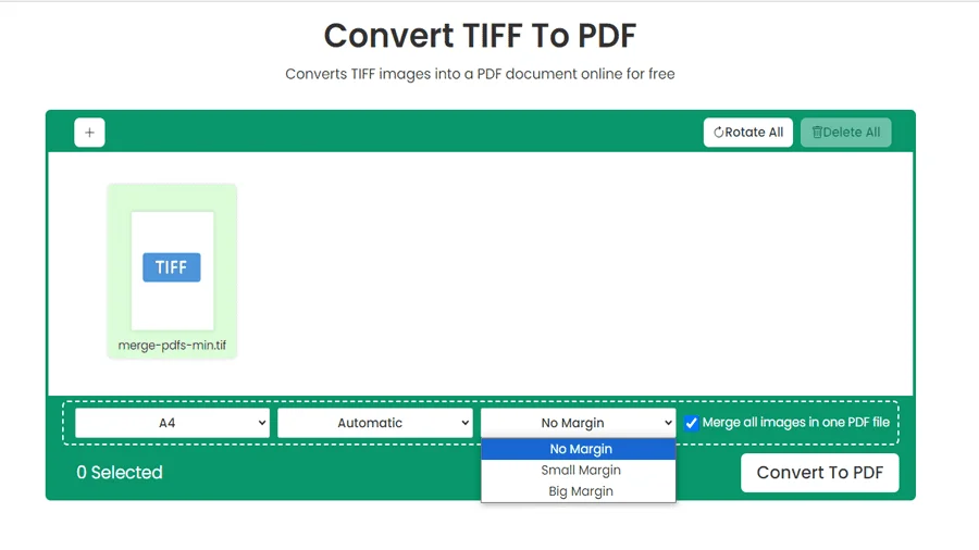 Quick TIFF to PDF Conversion