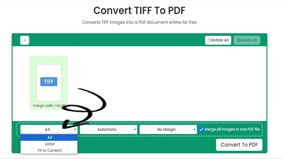 TIFF to PDF Converter Online Free