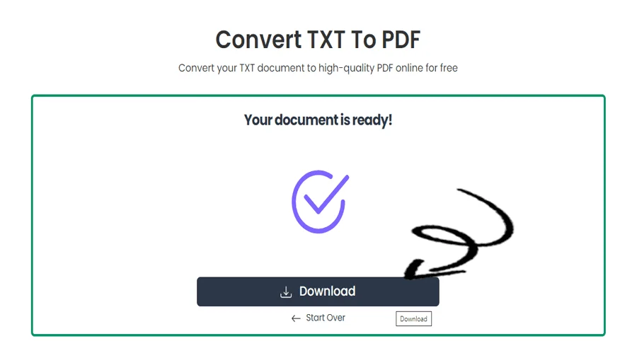 Simple Text to PDF Converter