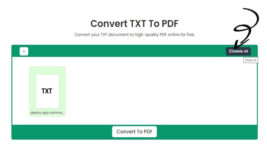 Text to PDF Conversion Tool