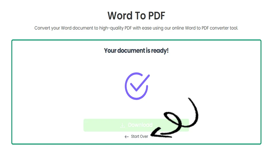 Quick Word to PDF Conversion